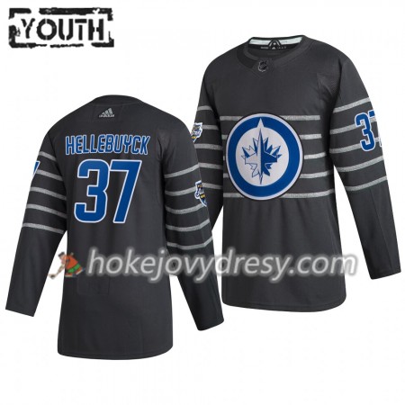 Dětské Hokejový Dres Winnipeg Jets Connor Hellebuyck 37  Šedá Adidas 2020 NHL All-Star Authentic
